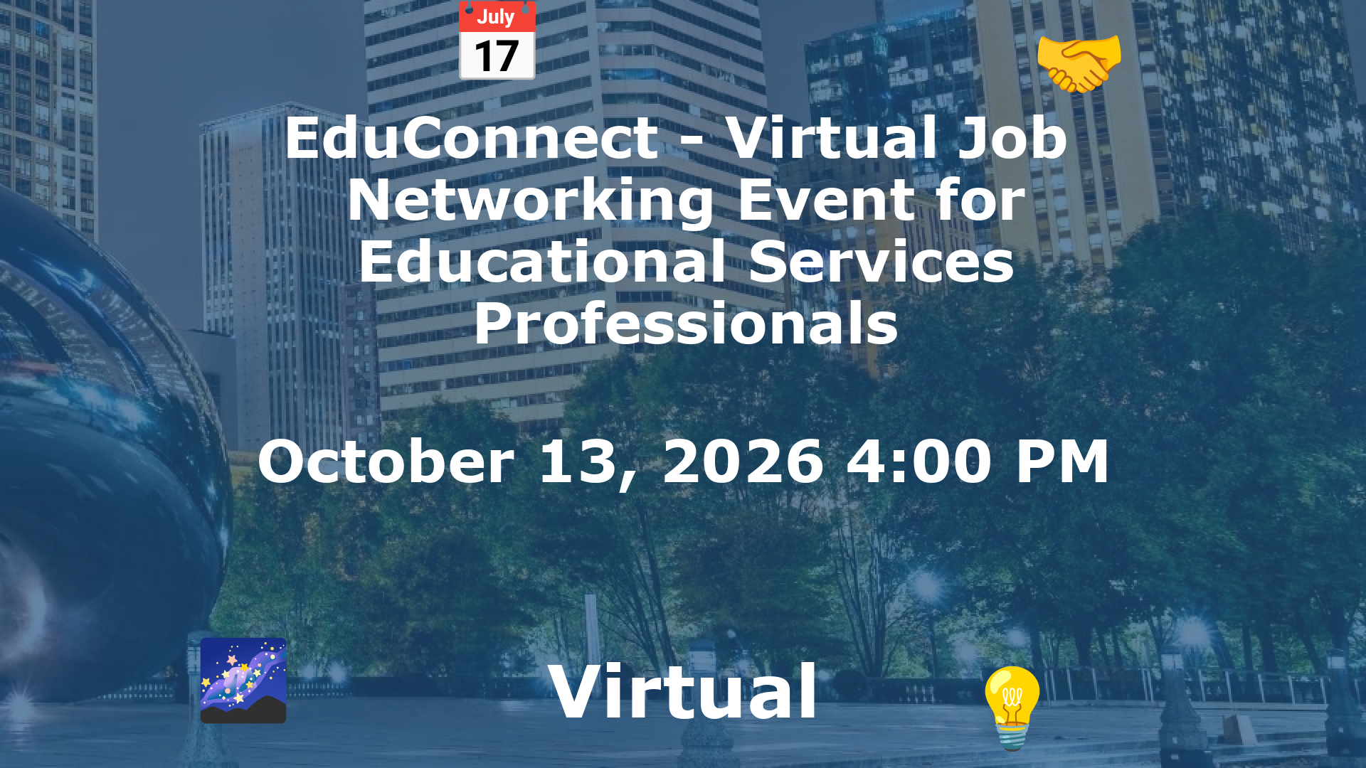 EduConnect - Virtual Job  Networking Event for Educational Services Professionals event image
